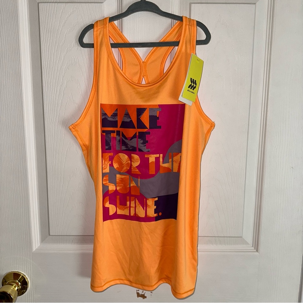 All in Motion Girls Graphic Athletic Top Size L